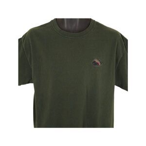 40s & Shorties T Shirt Mens Size Large Green Embroidered Slides Sandals